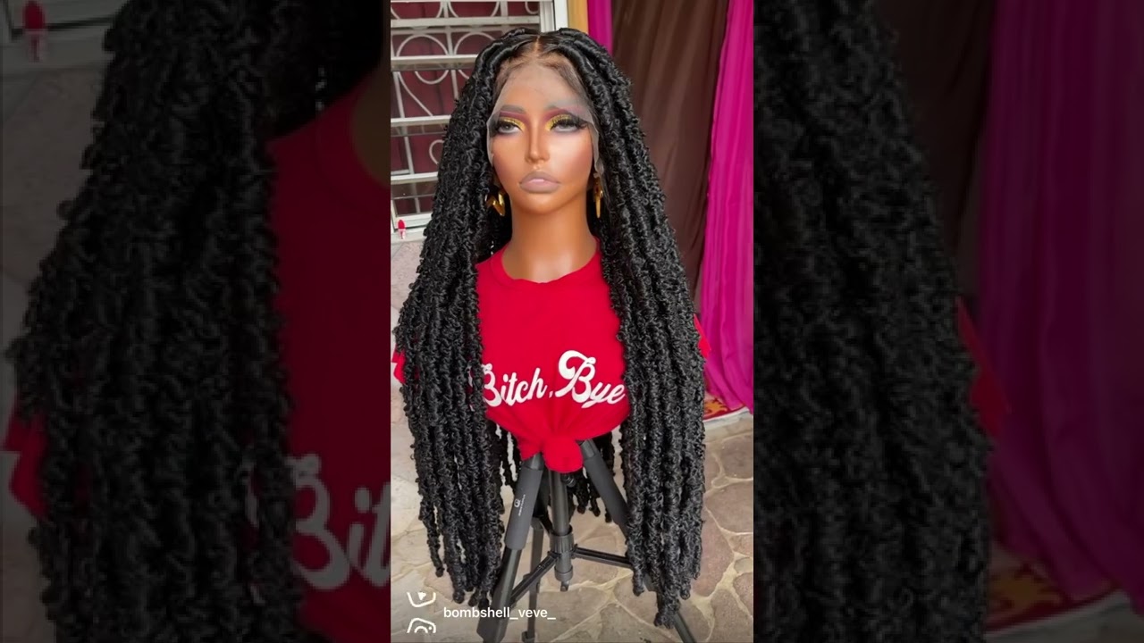 Full lace butterfly locs wig 