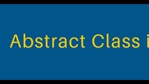Abstract class & interfaces : object oriented programming(oop)