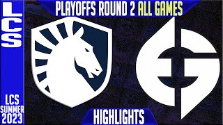TL vs EG Highlights ALL GAMES | LCS Summer 2023 Playoffs Lower RND 2 | Team Liquid vs Evil Geniuses