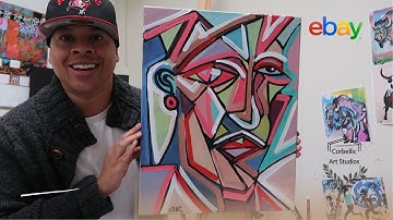 How To Manifest $1000 Painting - Cubism Man to Sell Art on eBay