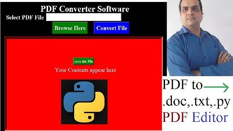 PDF Converter Software in Python  | PDF to .doc/.txt/.py  File Maker | PDF Editor | PyPDF2 | tkinter