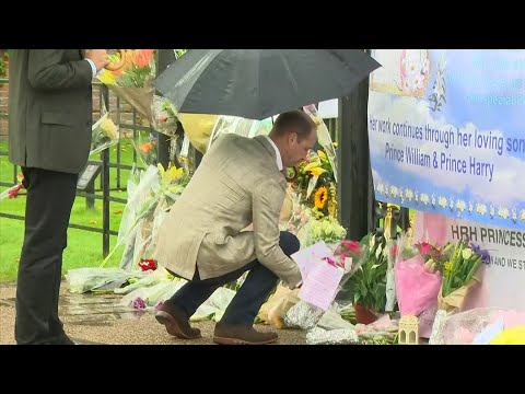 William and Harry pay tribute to Princess Diana