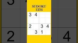 Sudoku - Solve for "1234" #sudoku #numberpuzzle #numbergames #puzzle