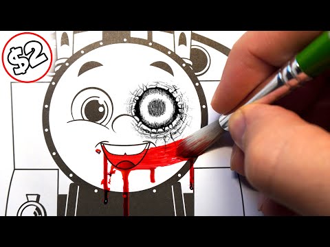 Horror Artist Vs 2 Kids Colouring Book