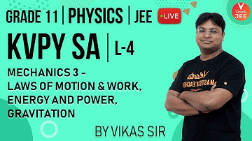 KVPY SA Physics-L4| Mechanics-3| Laws of Motion| Gravitation, Work, Energy & Power| Class 11 Physics