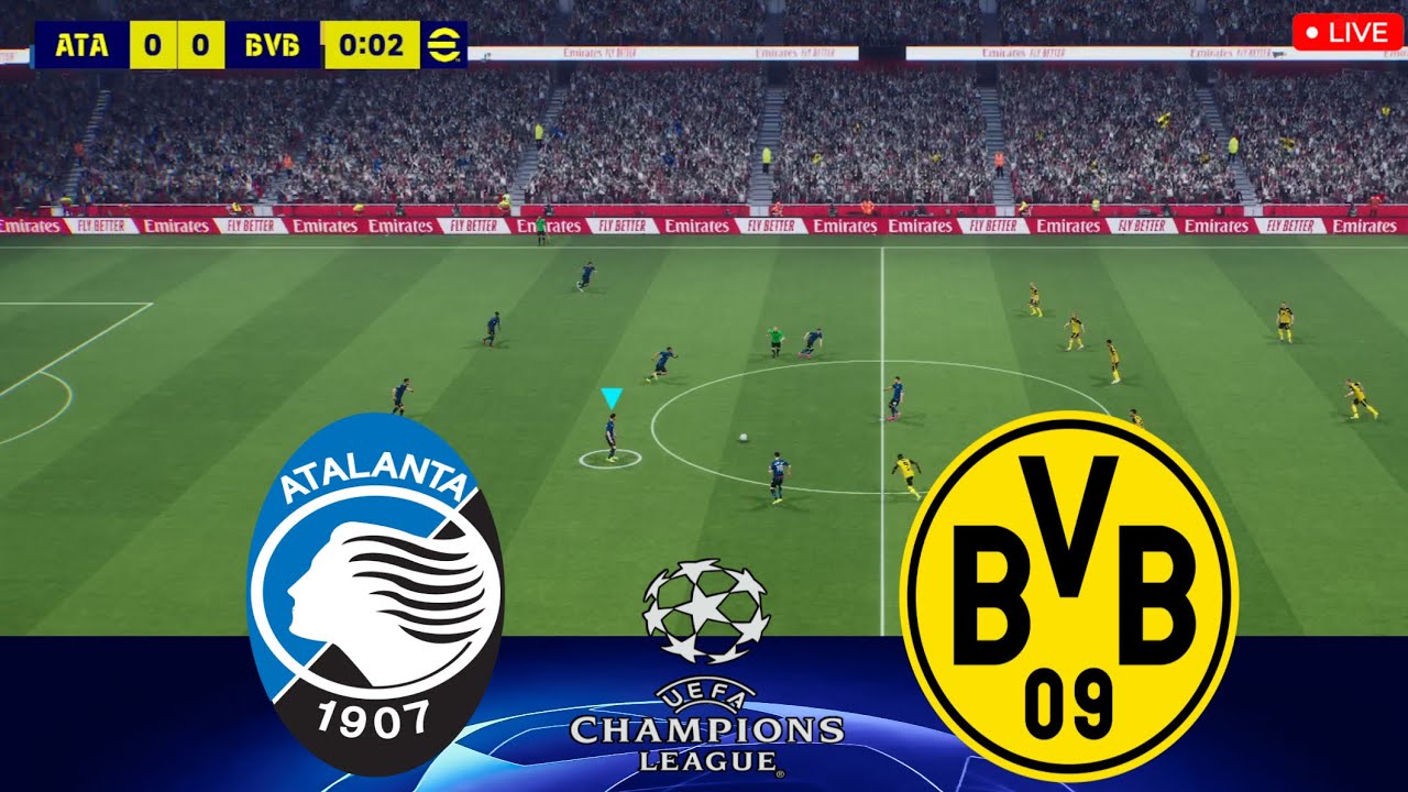 🔴LIVE : Atalanta vs Dortmund- UEFA Champions League 2025/26 | Pes 21 Gameplay Simulation