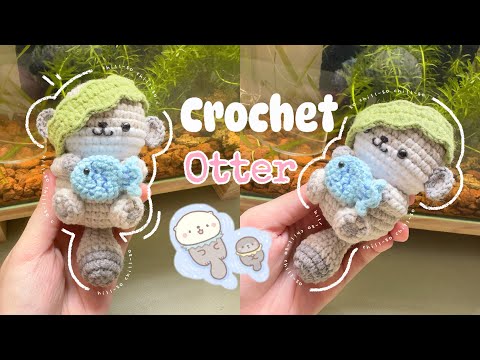 Crochet Otter Keychain 🦦🐟 | Crochet Cute Keychain | Móc len Móc Khóa Rái Cá