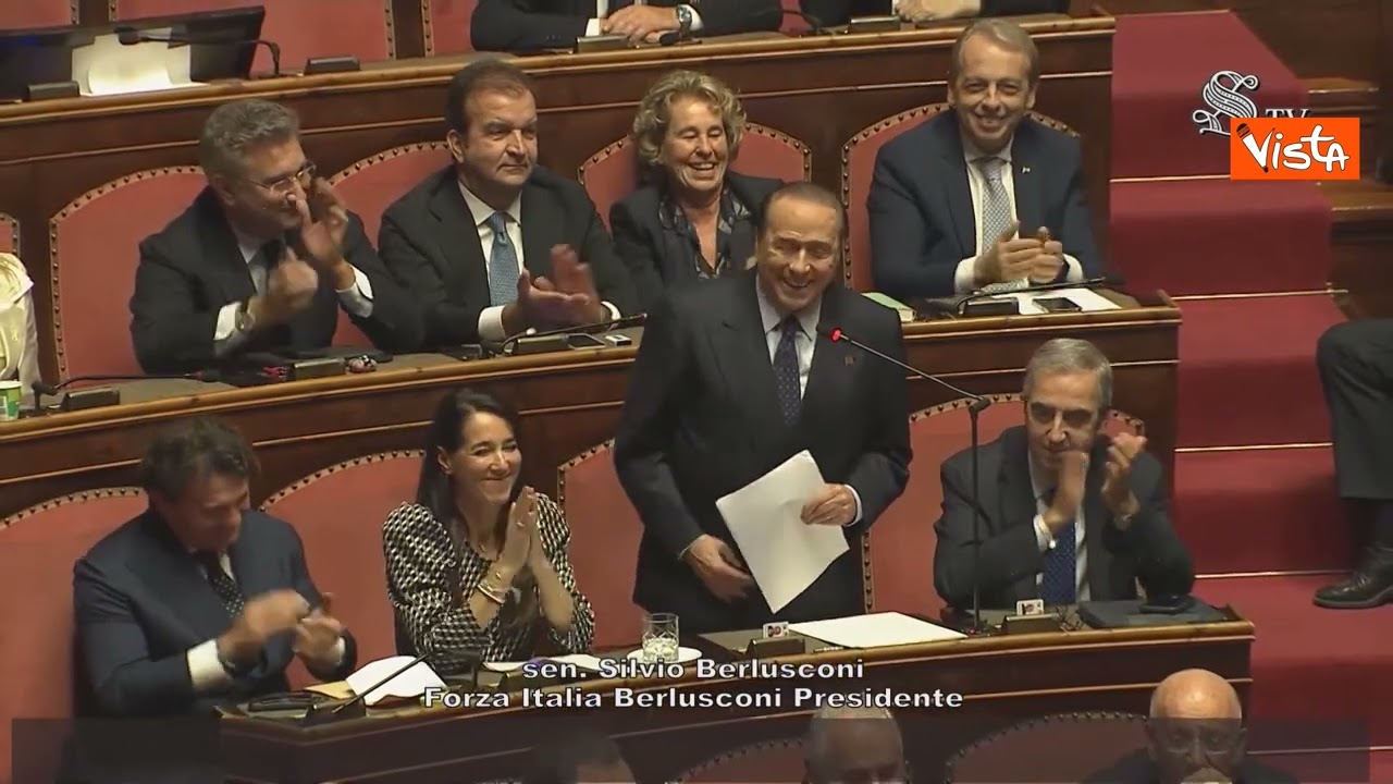 Il ritorno di Berlusconi al Senato nel 2022, ecco il video del discorso