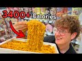 Eating the biggest cup ramen in korea 3400 calories