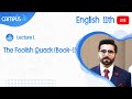 11th English Live, Ch 9, Lecture 1, The Foolish Quack  - 11th English book 1 live