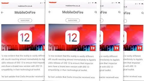 DOWNLOAD: CYDIA IMPACTOR iOS 12 Update Released