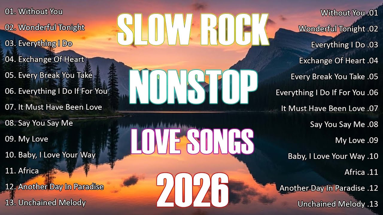 Slow Rock Love Songs 70s 80s 90s – Romantic Rock Ballads Bedtime Medley ...