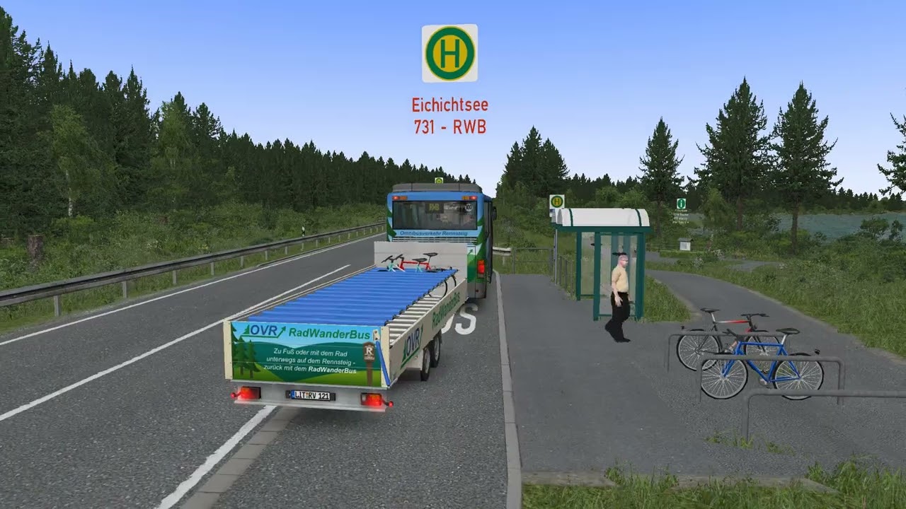 OMSI 2. Thüringer Wald: Line 750 RWB Bad Lemnitz Burgbrunnen-Wurzbach Markt. Part 2/2.