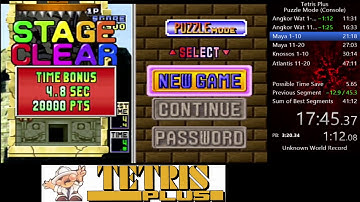 Tetris Plus Puzzle Mode in 46:05