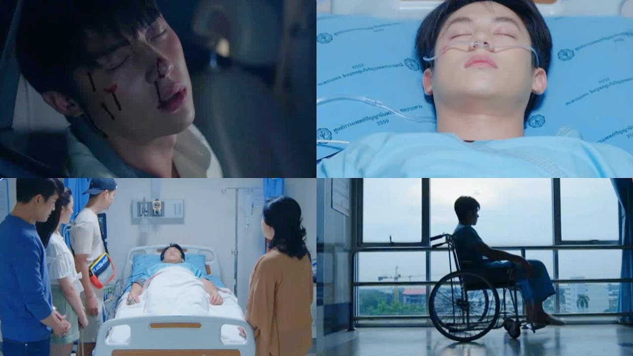 he is paralyzed and in critical condition due to being injured many times. sick male lead hurt scene