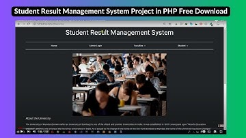 Student Result Management System Project in PHP Free Download