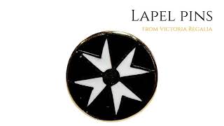 Round Maltese Cross Lapel Pin Round Maltese Cross Lapel Pin