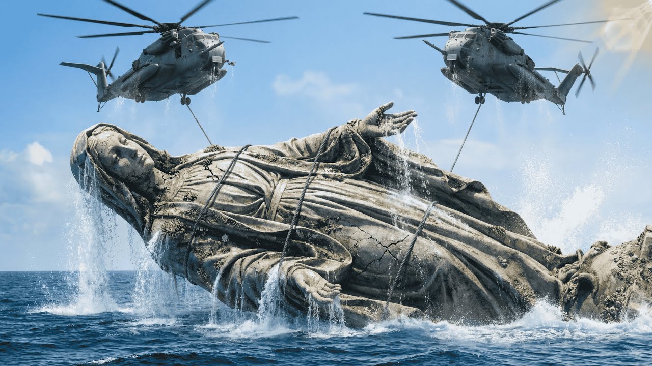Unbelievable Restoration: 700 Year Old Colossal Virgin Mary Pulled from Deep Sea