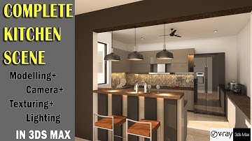 Complete Kitchen Scene in 3ds max | Modelling +Camera Setting +Texturing and Lighting