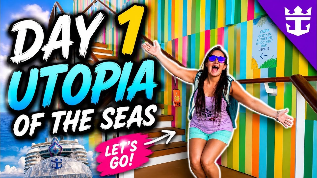 Utopia of the Seas Day 1 | Embarkation, Sail Away Party & First Impressions 🚢