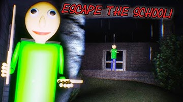 BALDI FOLLOWS US OUTSIDE SCHOOL! | BALDI REMASTERED ( Baldis UNREAL basics) New update