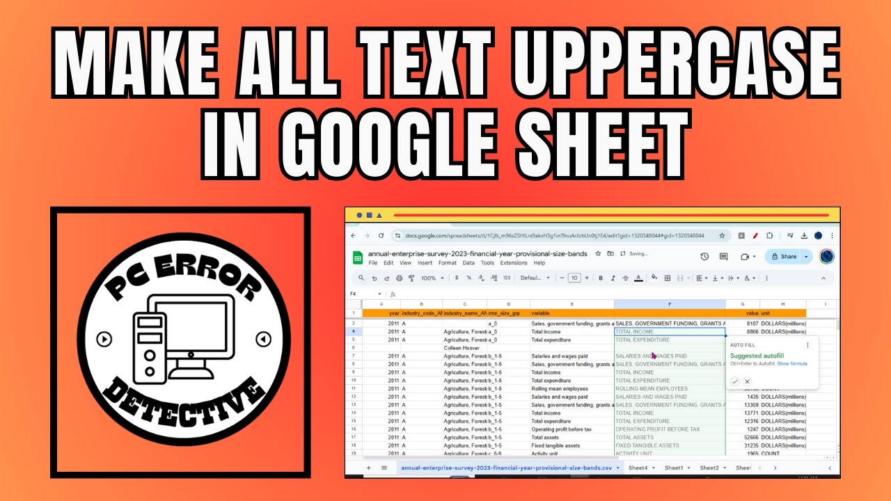 how-to-make-all-text-uppercase-in-google-sheet-quick-tutorial-youtube