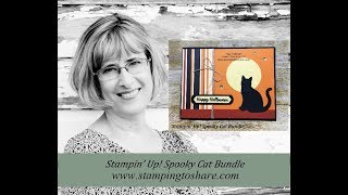 Detalles How to Make a Halloween Card with the Stampin' Up! Spooky Cat Bundle Guía