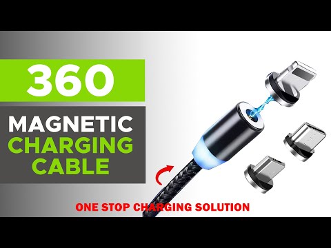 Magnetic 360 Fast Charging Cable With Lighting Type C & Micro USB