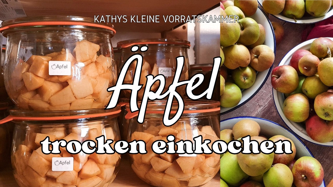 Äpfel trocken einkochen 🍎 Ohne Zucker einkochen