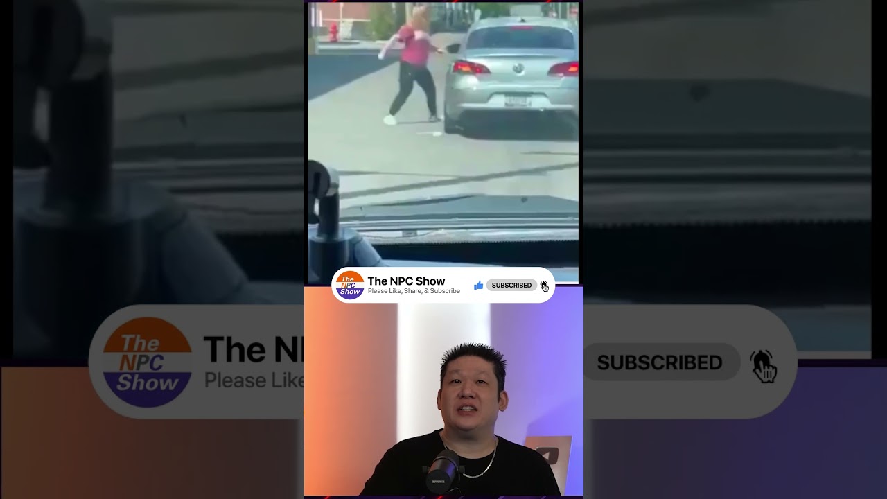 Она атаковала его машину и тут же пожалела об этом 😮😲😦