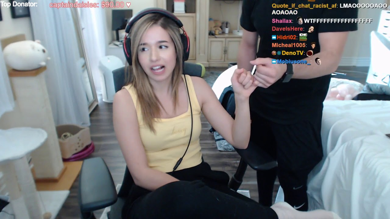 IRL - pokimane - Fed makes poki eat grasshopper