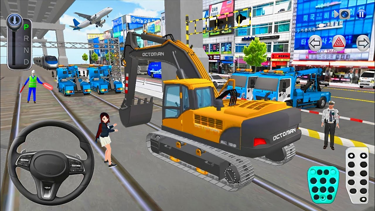 Heavy Excavator & Tow Truck Vs Bullet Train 🚄 3D Driving Class 2026 - Car Game Android Gameplay🎮