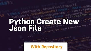 python create new json file