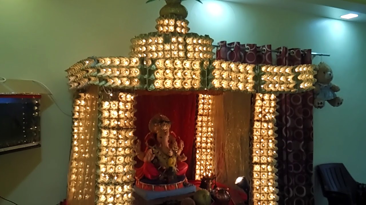 Paper Egg Tray - Ganpati Bappa Decoration 2017