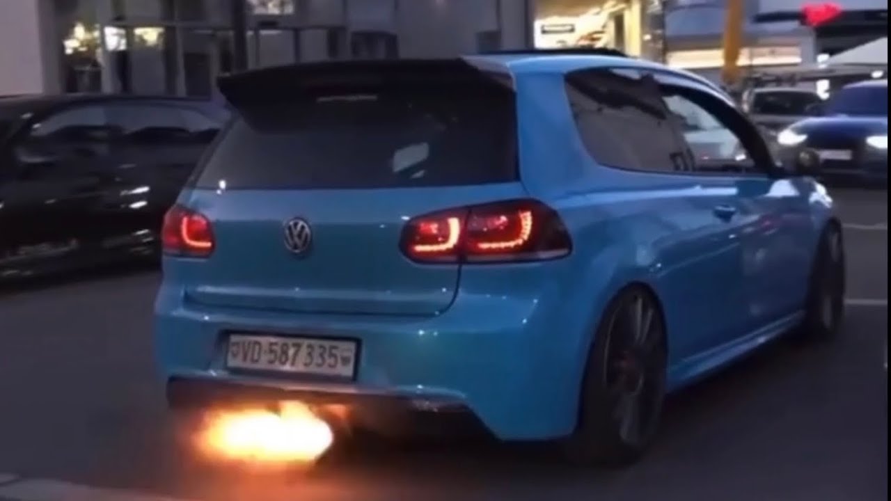 VW Golf R Compilation Loud Exhaust, Hard Acceleration, Drifting YouTube