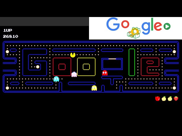 PAC-MAN Doodle - pacman 30th anniversary - popular Google Doodle games 