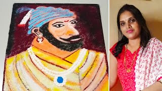 Chhatrapati Shivaji mahraj rangoli design | Shiv jayanti special rangoli design | RR&RH screenshot 4