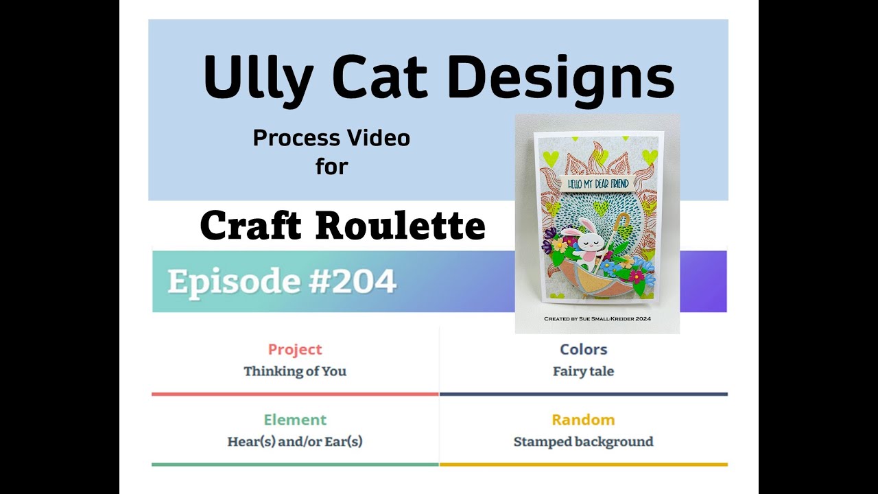 Bunny Umbrella Wobbler Card - YouTube