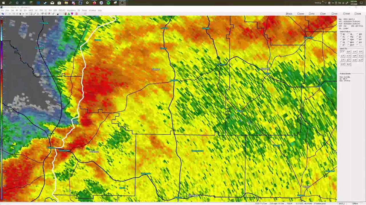 Eufaula AL EF2 Tornado, March 3rd Radar Scans YouTube