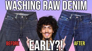 WASHING RAW SELVEDGE DENIM JEANS EARLY?! WHAT HAPPENED?