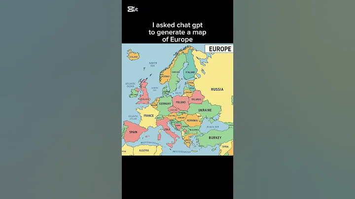 Europe according to chat gpt #europe #map #chatgpt #ai #bot #image