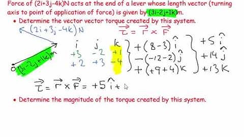 11) Vector Torque Cross Product 1 - numerical