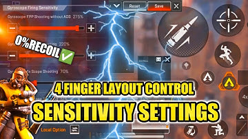 Apex Legends Mobile Sensitivity Settings & 4 Finger Layout Controls 🔥 Like Hacker