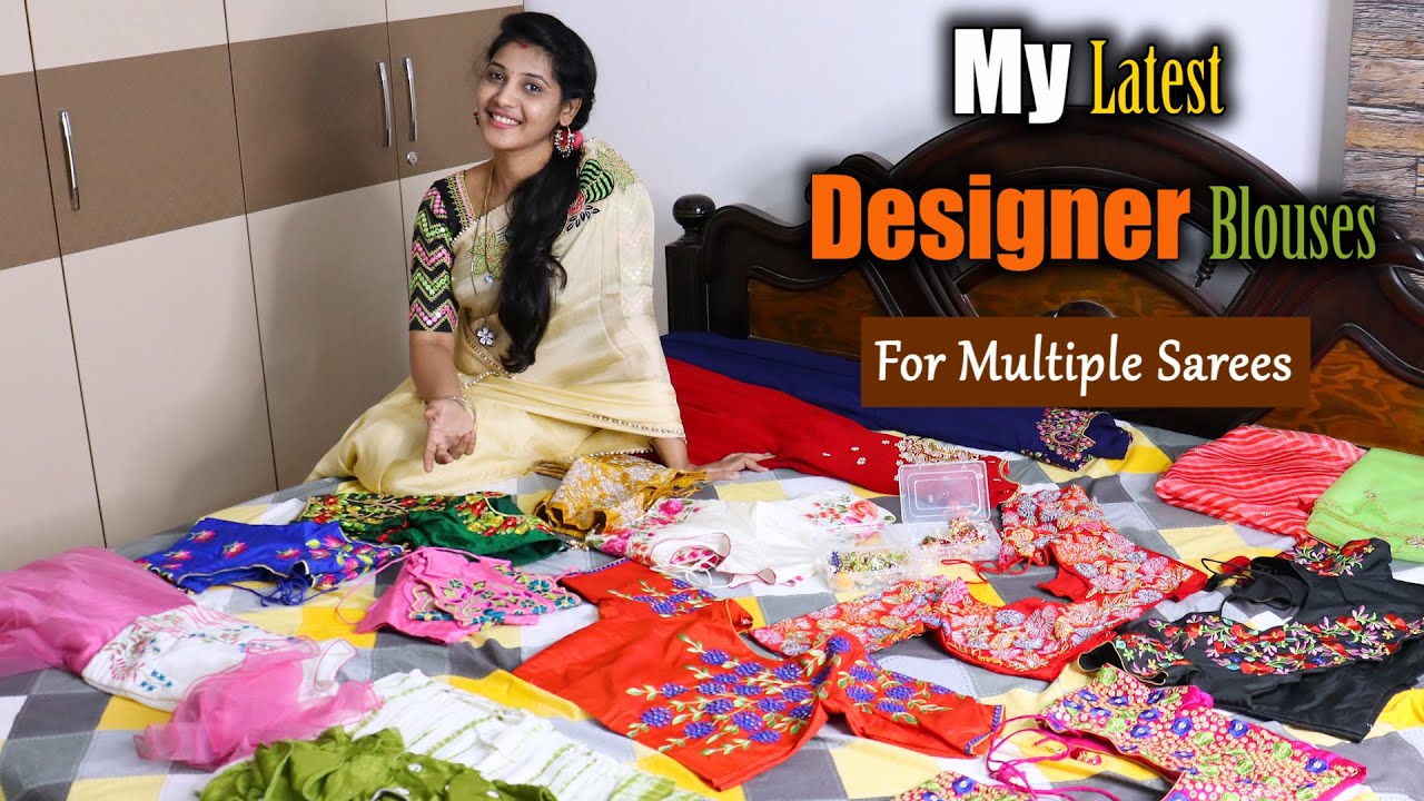 ఒక్క బ్లౌజ్ పది చీరలకి🤩మగ్గం వర్కులా కనిపించే కంప్యూటర్ డిసైన్స్👌My Latest Computer Designer Blouses