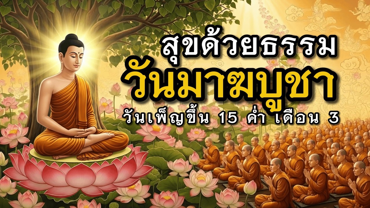 สุขด้วยธรรม วันมาฆบูชา วันเพ็ญขึ้น 15 ค่ำ เดือน 3 | ธรรมะสบายใจ EP.62