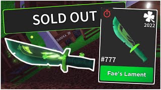 🍀[FAE'S LAMENT] THE FASTEST SOLD OUT KNIFE IN STK HISTORY! || 🔪Survive The Killer