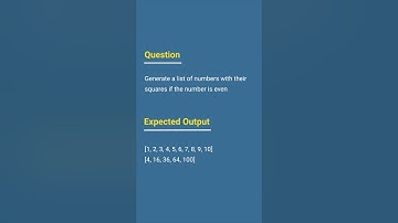 Python Interview Questions  List Comprehension Video 15 : #tjpython ##tutorjos #listcomprehension
