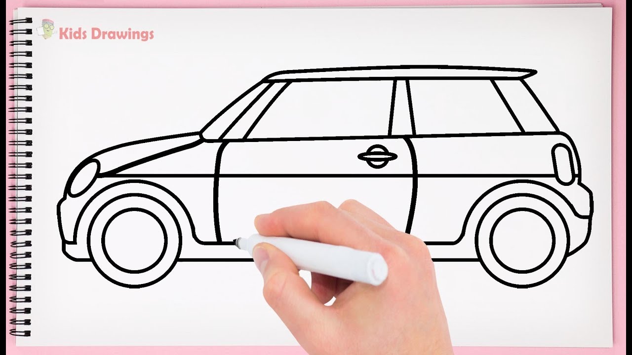 Simple Car Drawing Step By Step : Car Easy Kids Step Simple Police ...