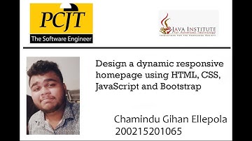 Design a dynamic responsive homepage using HTML, CSS, JavaScript and Bootstrap