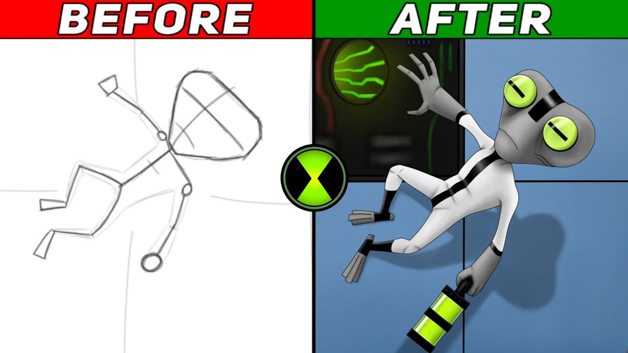 Ben 10 Alien Drawing - Grey Matter | Ben 10 Fan Art 